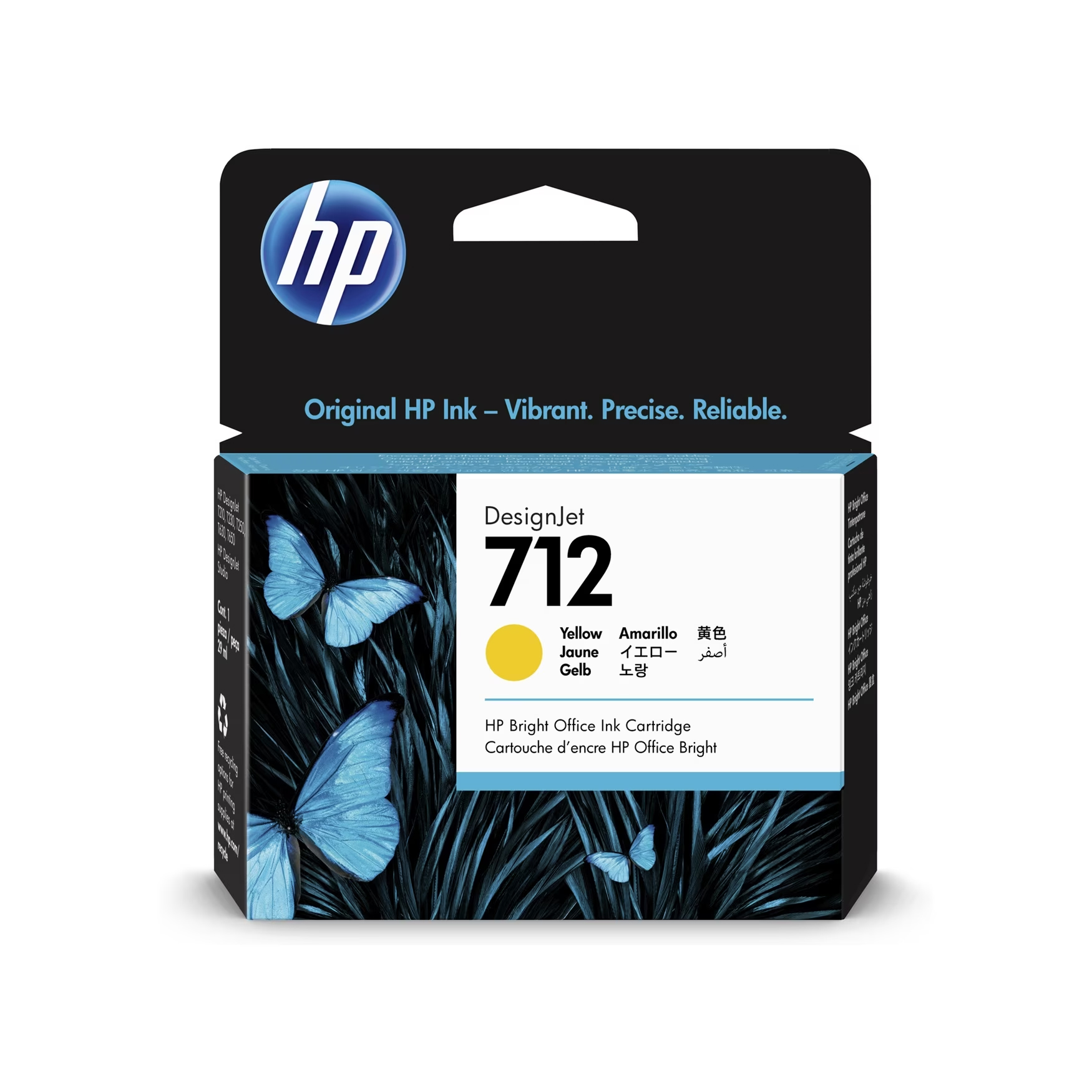 CARTUCCIA HP 33ED69A N° 712 GIALLO 38ml ORIGINALE - PLOTTER DesignJet Studio T210, T230, T250, T630, T650
