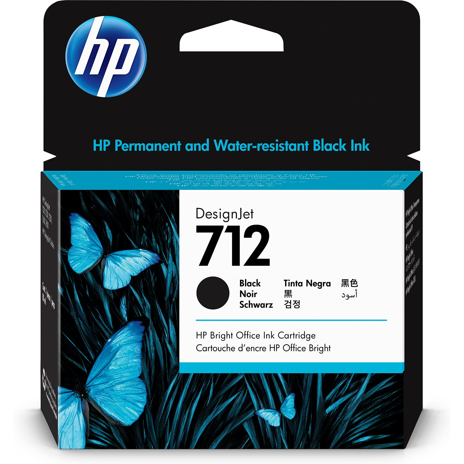 CARTUCCIA HP 3ED71A N° 712 NERO 80ml ORIGINALE - PLOTTER DesignJet Studio T210, T230, T250, T630, T650