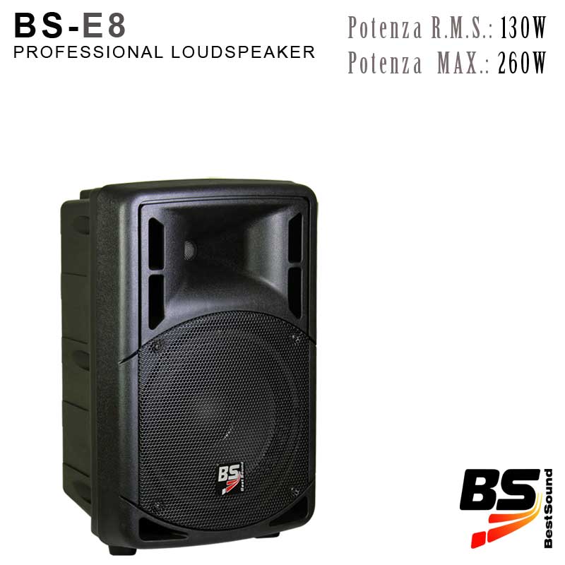 CASSA ACUSTICA PASSIVO ABS 8" - 260W MUSICALI - 55Hz/20KHz - 116dBmax. 8 ohm BS-E8