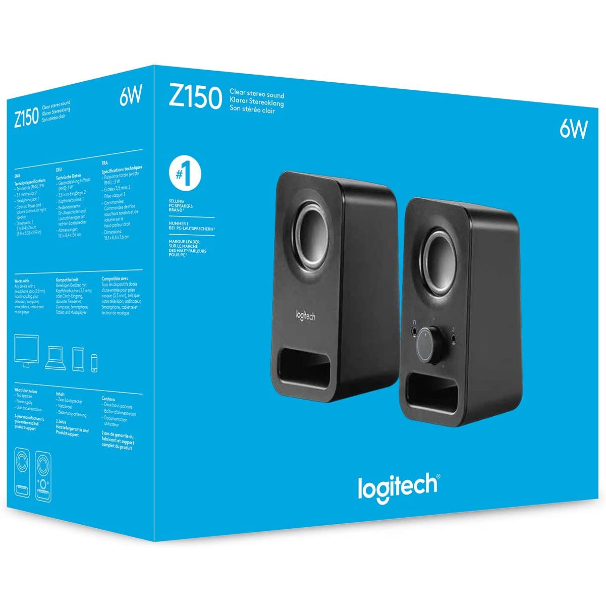 CASSE LOGITECH Z150 BLACK 2.0 6W