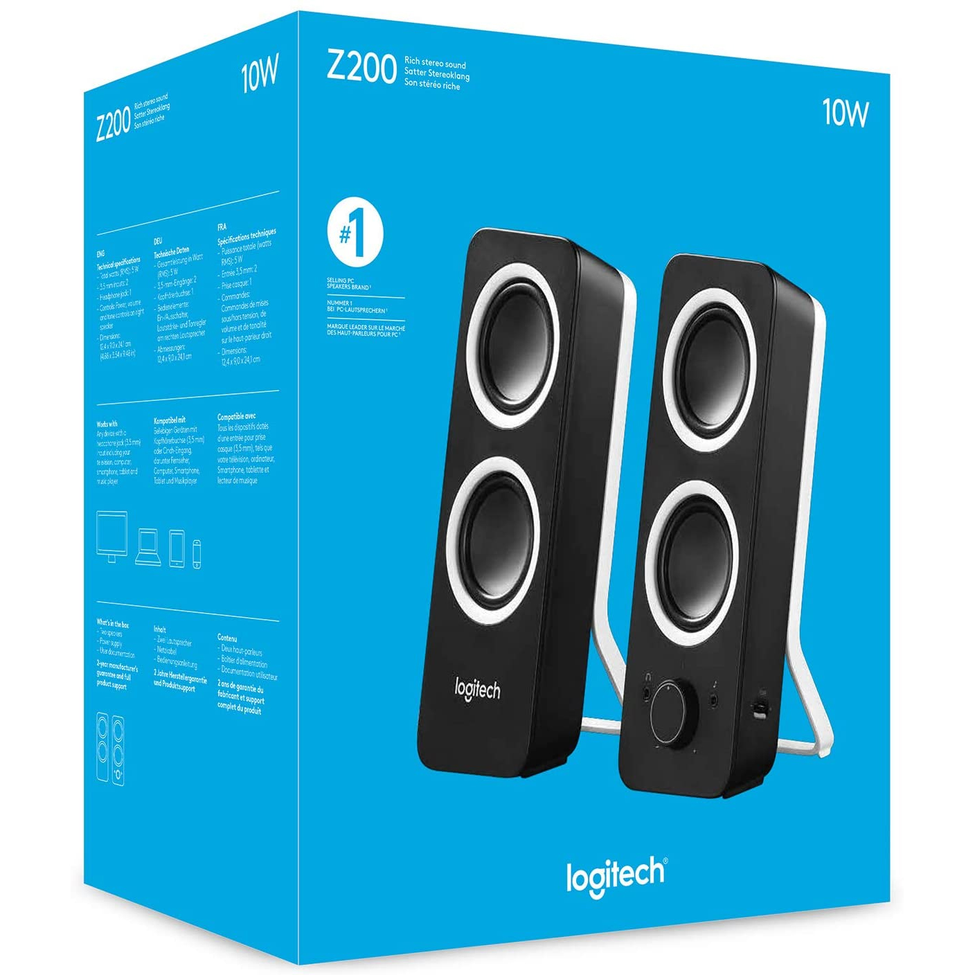 CASSE LOGITECH Z200 BLACK 2.0 10W