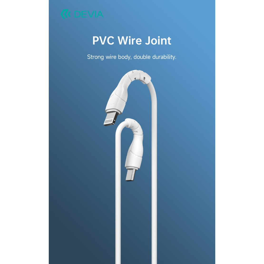 CAVO DATI E CARICA RAPIDA DEVIA PD 27W Type-C - Lightning 1MT KINTONE SERIES (3A) APPLE IPHONE E IPAD
