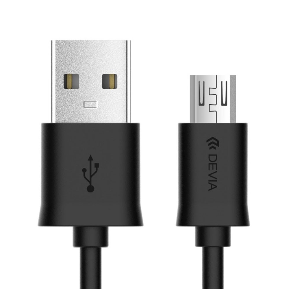 DEVIA CAVO SMART DA USB (A) Micro-USB (B)1MT PER SMARTPHONE E TABLET ANDROID COLORE NERO