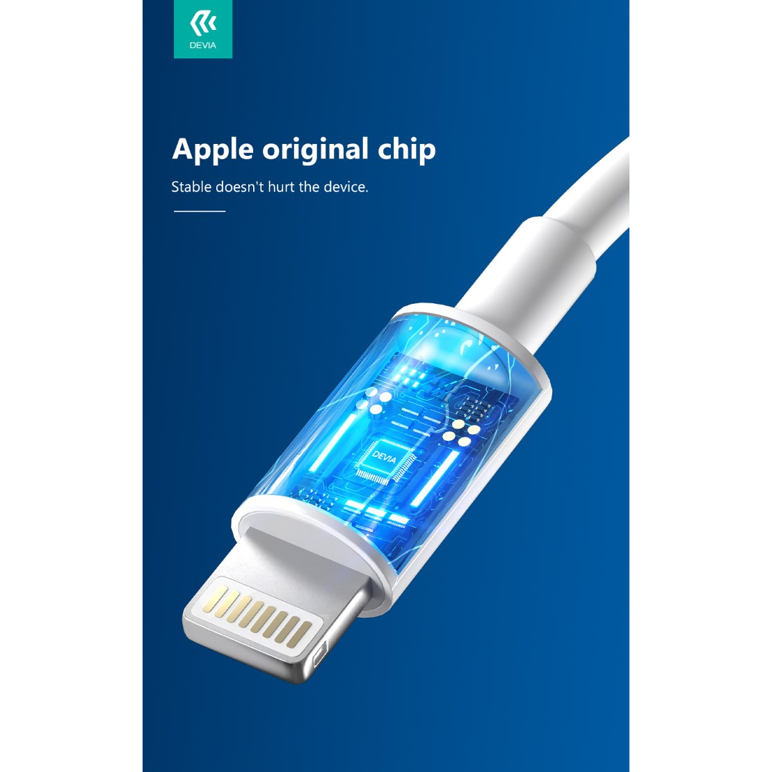 CAVO DATI E CARICA RAPIDA DEVIA PD 27W Type-C - Lightning 2MT IN NYLON (3A) APPLE IPHONE E IPAD