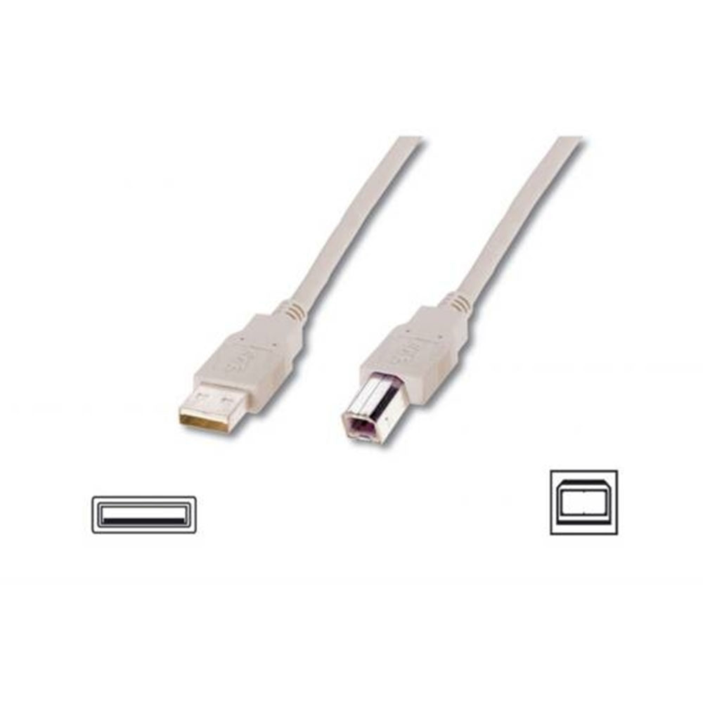 CAVO STAMPANTE DIGITUS USB 2.0 A-B 1.8MT COLORE GRIGIO