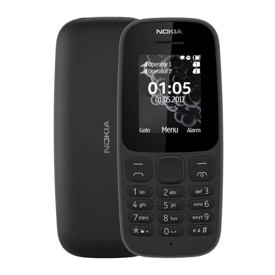 CELLULARE NOKIA 105 BLACK 2019 SS Dual-SIM 4TH EDIZIONE GARANZIA EUROPEA