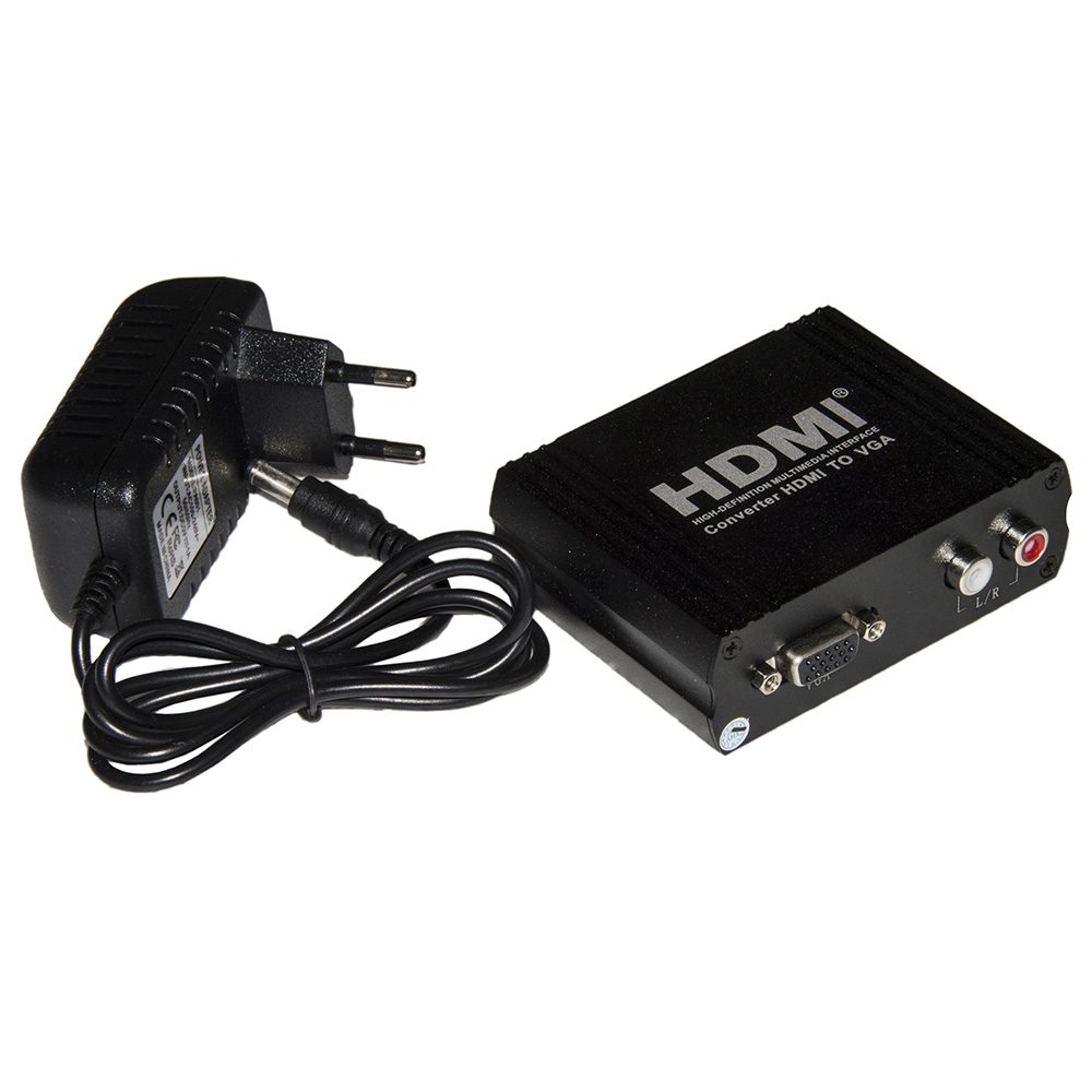 ADATTATORE CONVERTITORE HDMI A VIDEO VGA CON AUDIO RCA LKCONV03