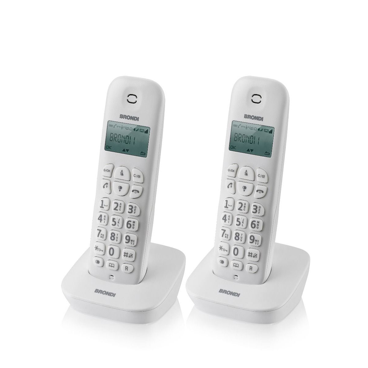 CORDLESS BRONDI GALA TWIN BIANCO DUAL CORDLESS DISPLAY RETROILLUMINATO