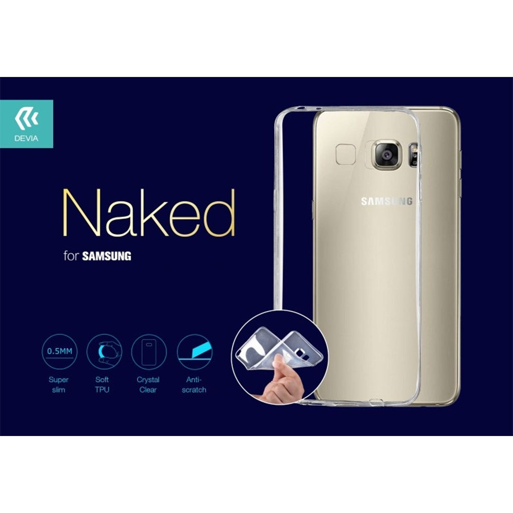 DEVIA CUSTODIA COVER TPU SLIM 0.5mm MORBIDA TRASPARENTE PER TELEFONO CELLULARE SAMSUNG J5 2017