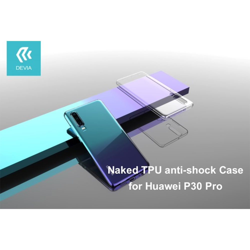 DEVIA CUSTODIA COVER TPU AntiShock TRASPARENTE PER TELEFONO CELLULARE HUAWEI P30 PRO