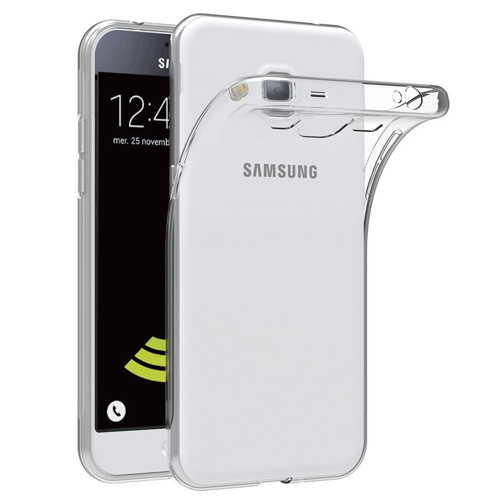 DEVIA CUSTODIA COVER TPU SLIM 0.5mm MORBIDA TRASPARENTE PER TELEFONO CELLULARE SAMSUNG J3 2016 (SM-J320F)