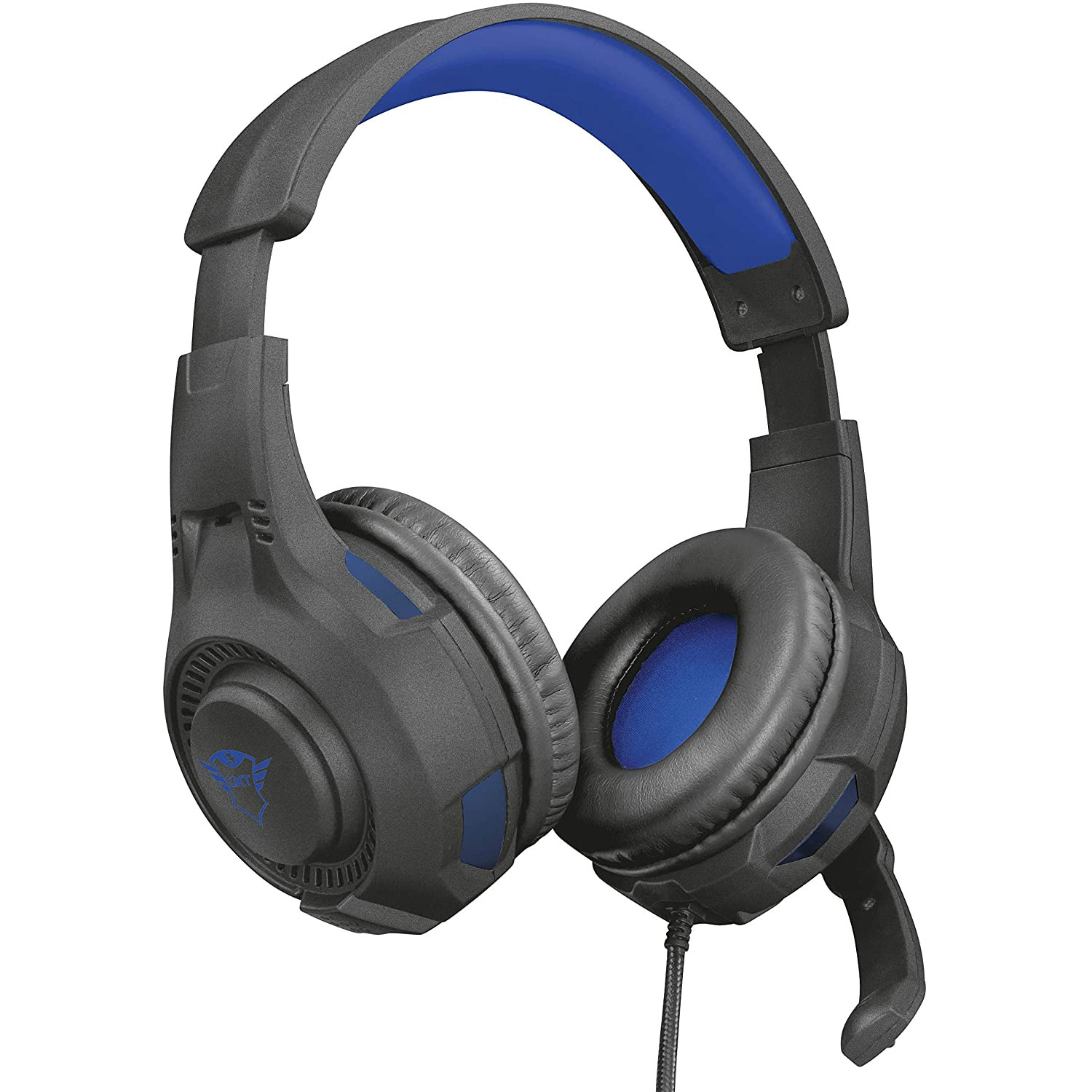 CUFFIE GAMING TRUST GXT 307B RAVU NERO/BLU, MICROFONO REGOLABILE, CONTROLLO VOLUME, PER PC / PS4 / Xbox One / Nintendo Switch