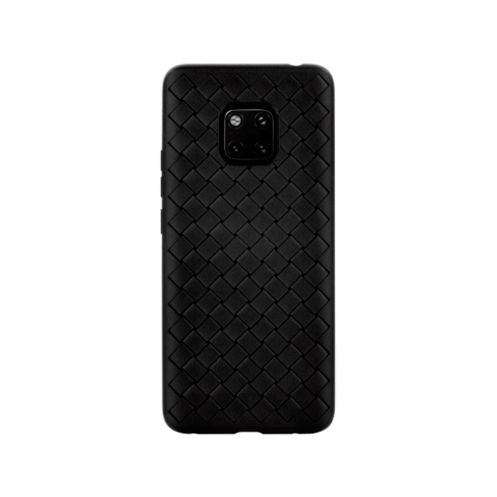 DEVIA CUSTODIA COVER PROTETTIVA WOVEN PATTERN COLORE NERO PER TELEFONO CELLULARE HUAWEI MATE 20 PRO (LYA-L09)