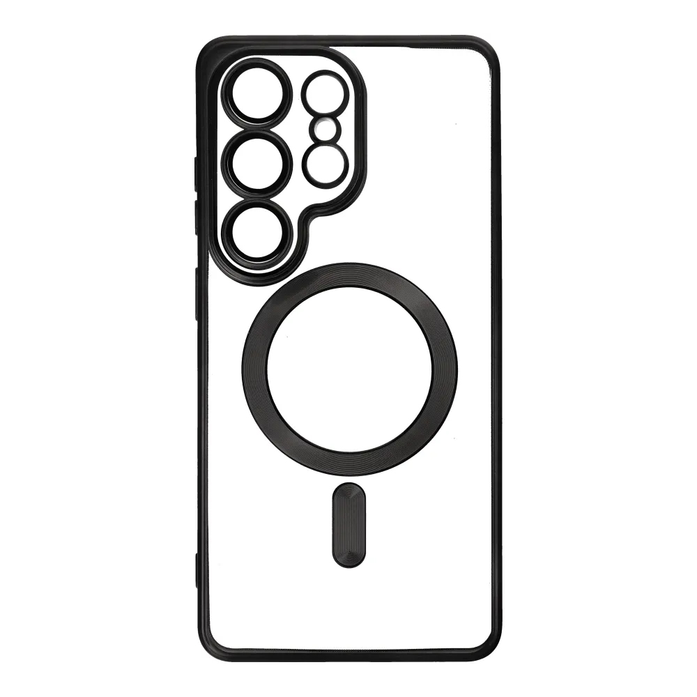 CUSTODIA ELECTRO MAG COVER TRASPARENTE PROTEZIONE FOTOCAMERA E BORDI CON MAGSAFE ( NERO ) PER SAMSUNG S26 ULTRA