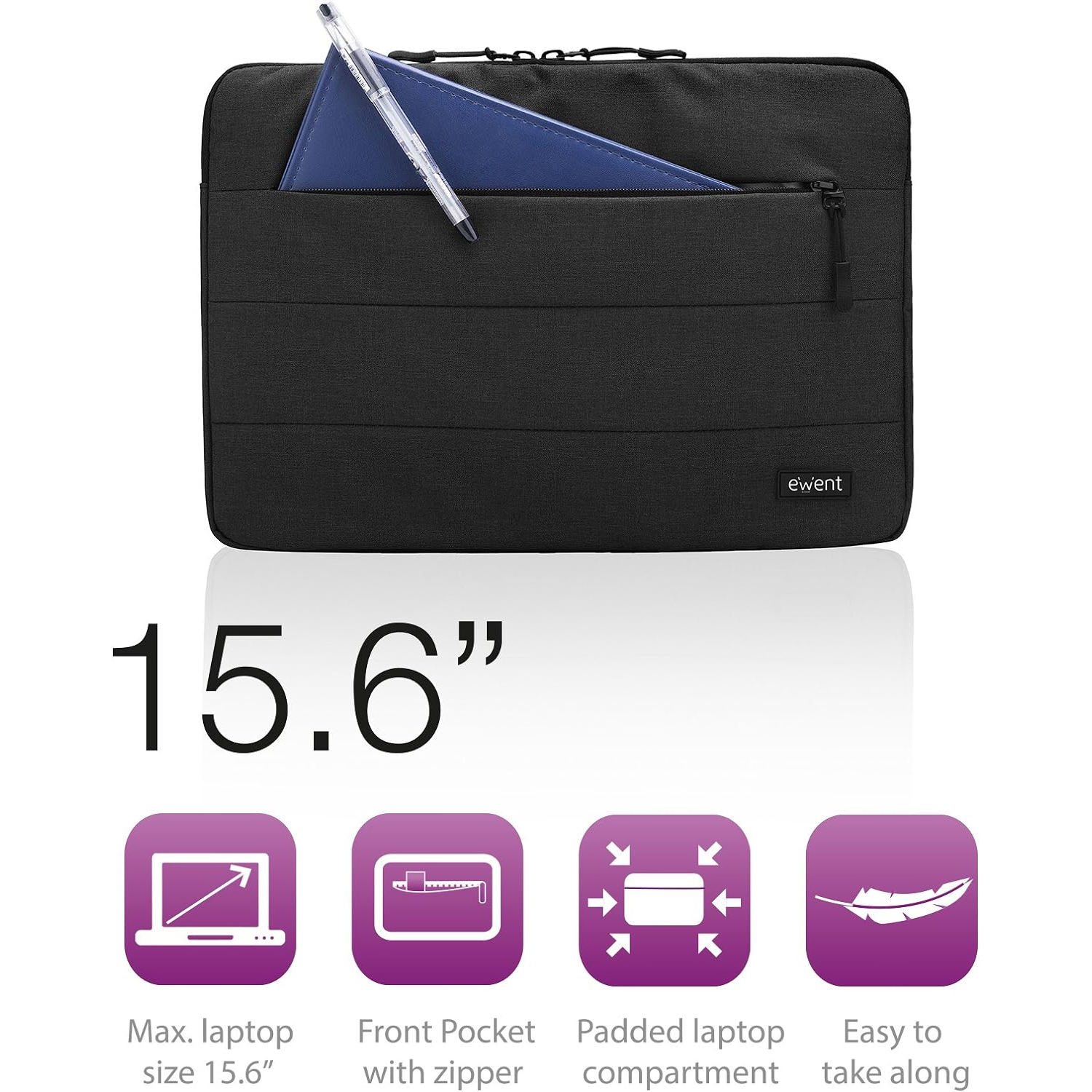 FOLDER CUSTODIA PER NOTEBOOK 15.6" EWENT CITY SLEEVE (EW2523)