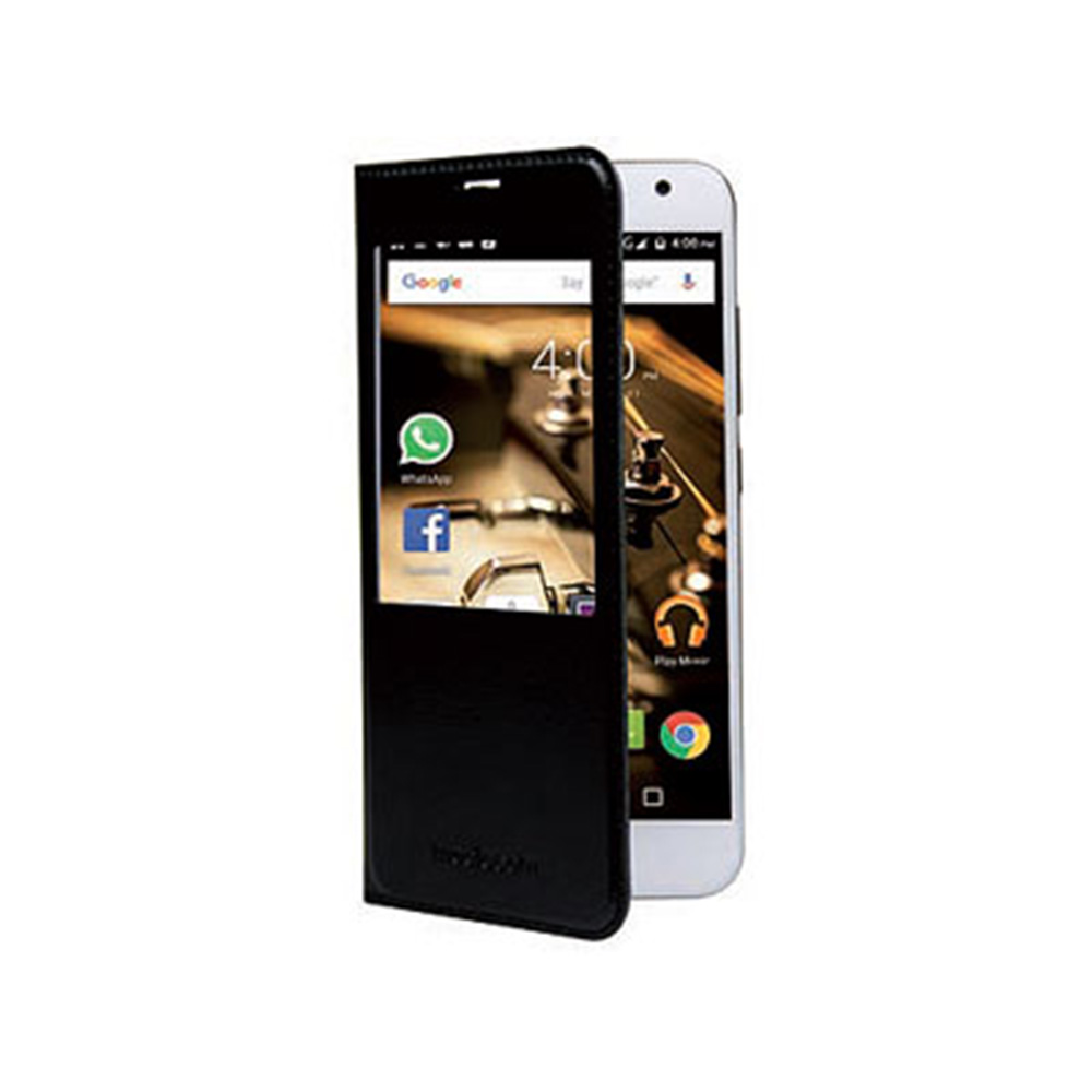 MEDIACOM CUSTODIA FLIP CASE M-X532FC IN SIMILPELLE PER TELEFONO CELLULARE PhonePad Duo X532L, PhonePad Duo X532U COLORE BLACK