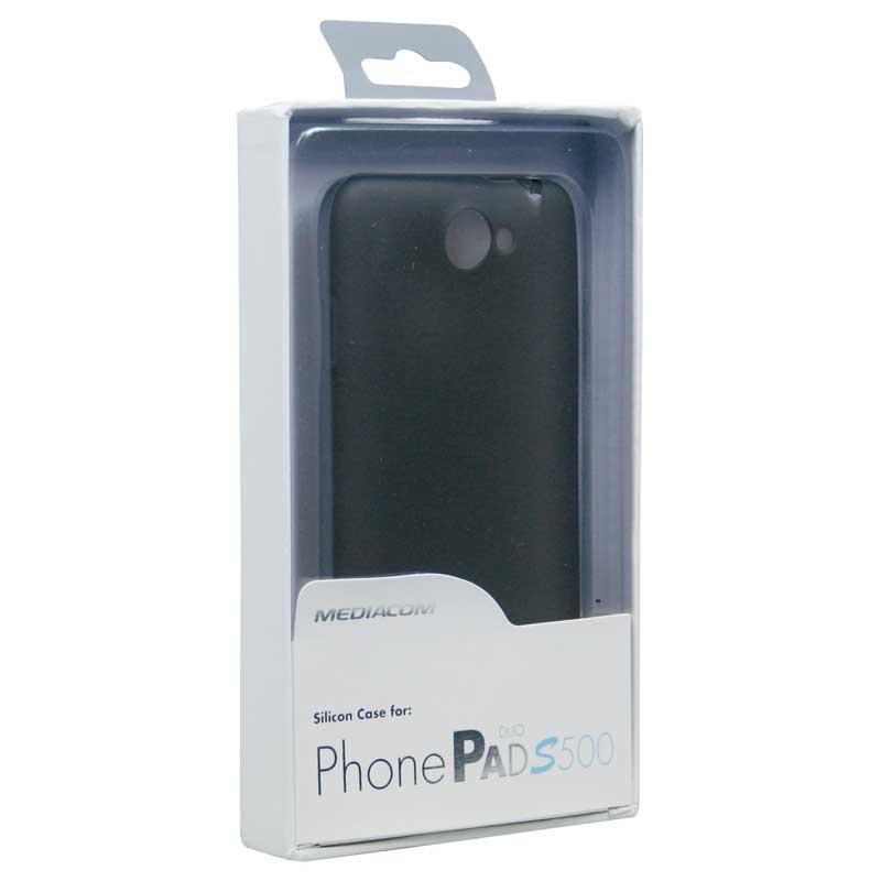 MEDIACOM BACK CASE M-S500SCB IN SILICONE NERO PER PHONEPAD DUO S500