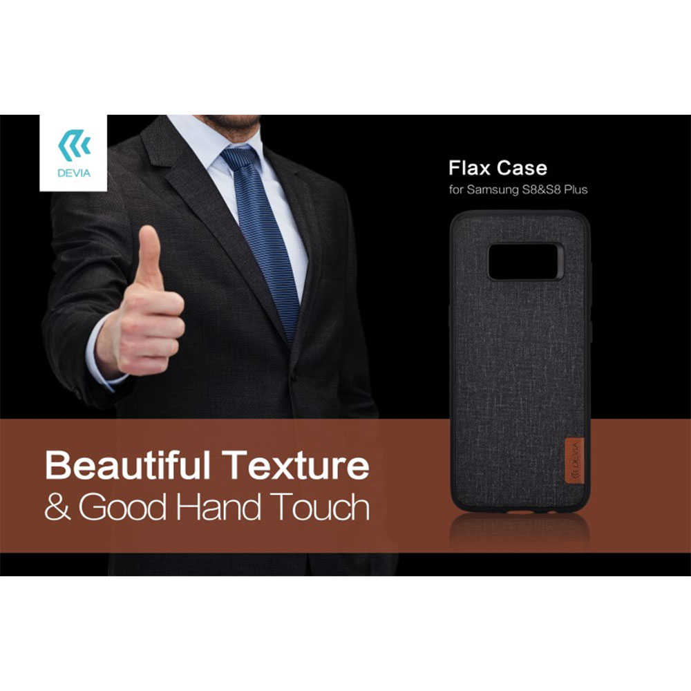 DEVIA CUSTODIA FLAX + PC IN PELLE PER TELEFONO CELLULARE SAMSUNG GALAXY S8 PLUS (SM-G955F)