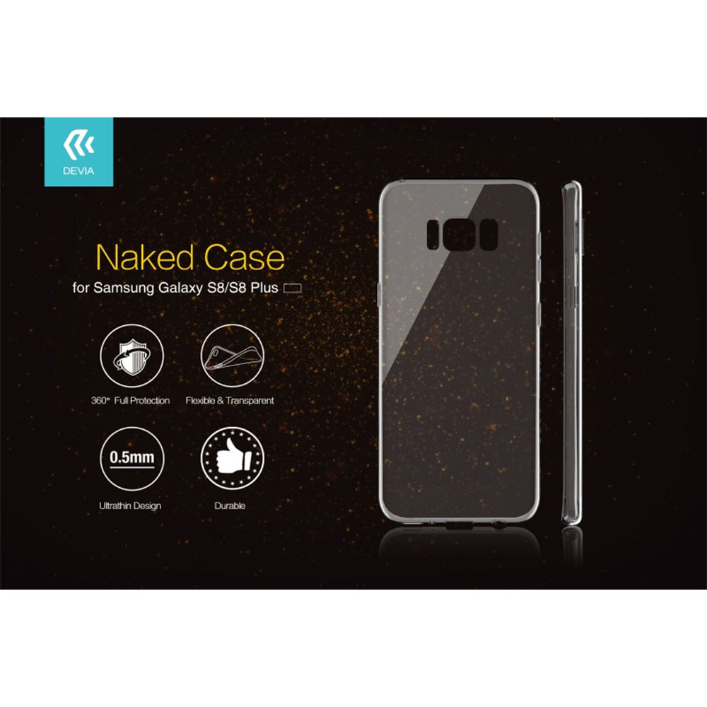 DEVIA CUSTODIA COVER TPU SLIM 0.5mm ULTRATHIN MORBIDA TRASPARENTE PER TELEFONO CELLULARE SAMSUNG GALAXY S8 (SM-G950F)