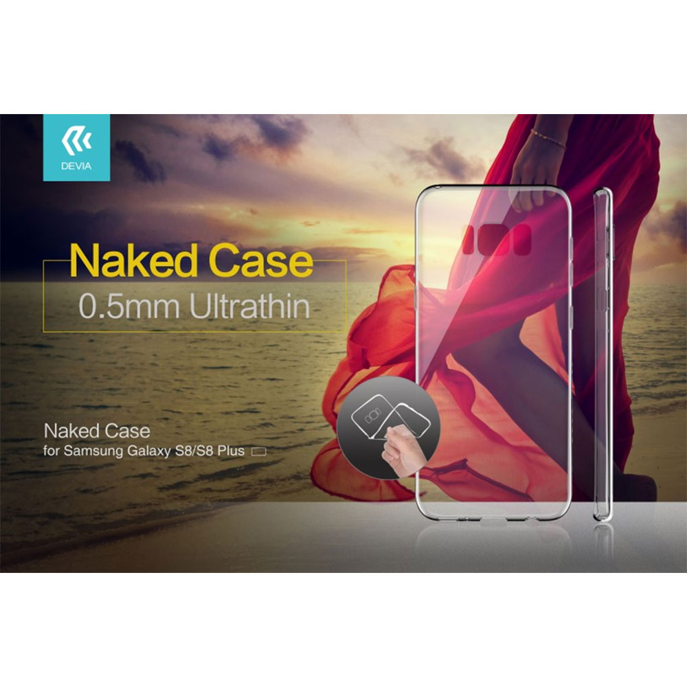 DEVIA CUSTODIA COVER TPU SLIM 0.5mm ULTRATHIN MORBIDA TRASPARENTE PER TELEFONO CELLULARE SAMSUNG GALAXY S8+ (SM-G955U)