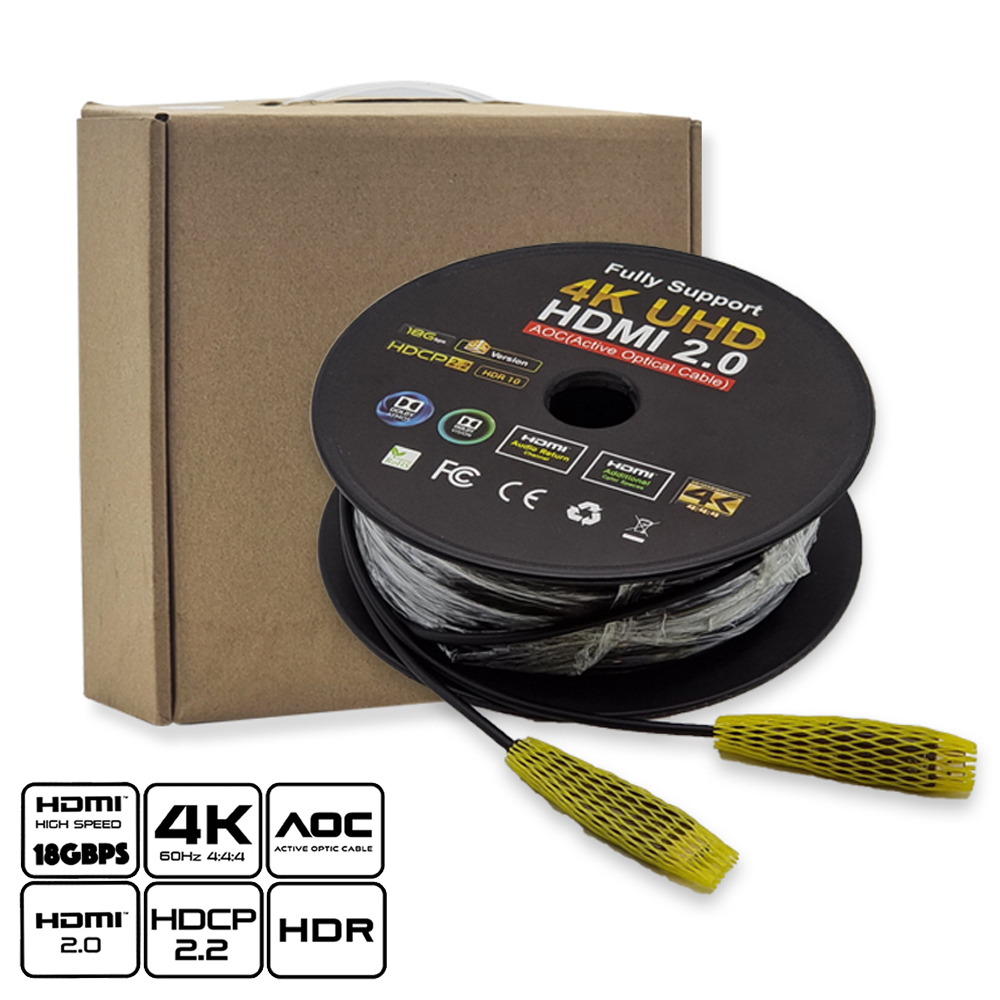 CAVO EWENT HDMI 2.0 AOC IBRIDO IN FIBRA OTTICA AOC UHD 4K 18Gbps 30MT