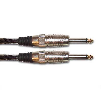 Cavo audio professionale BS cablato JACK Ø 6.3mm/JACK Ø 6.3mm mono per strumenti musicali - 6Mt.