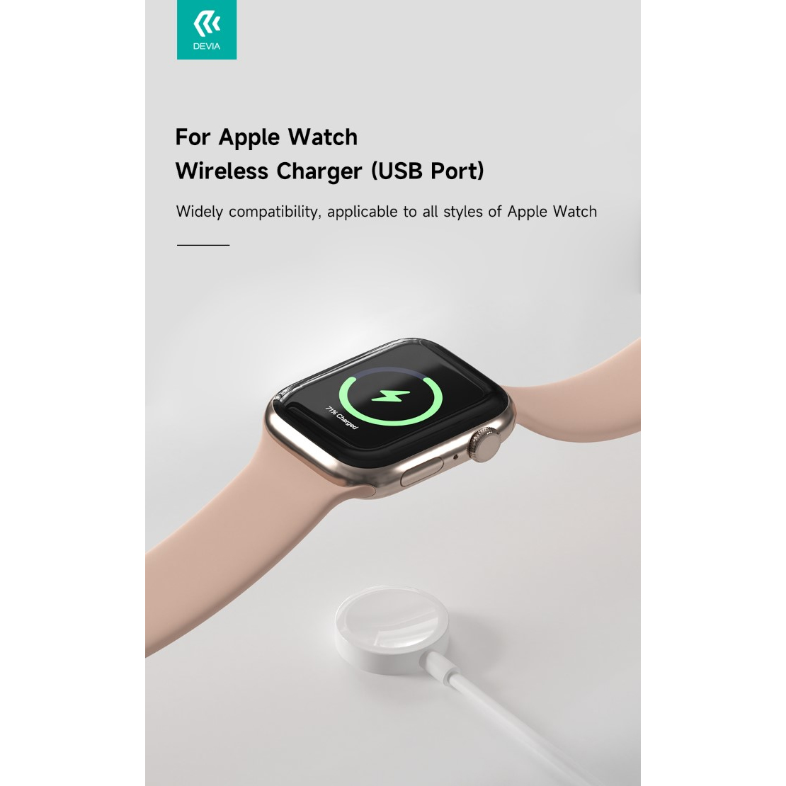 CAVO DI RICARICA BATTERIA MAGNEICO DEVIA SERIE KINTONE EA399 PER APPLE WATCH CONNETTORE TYPE-C (3 WATT)