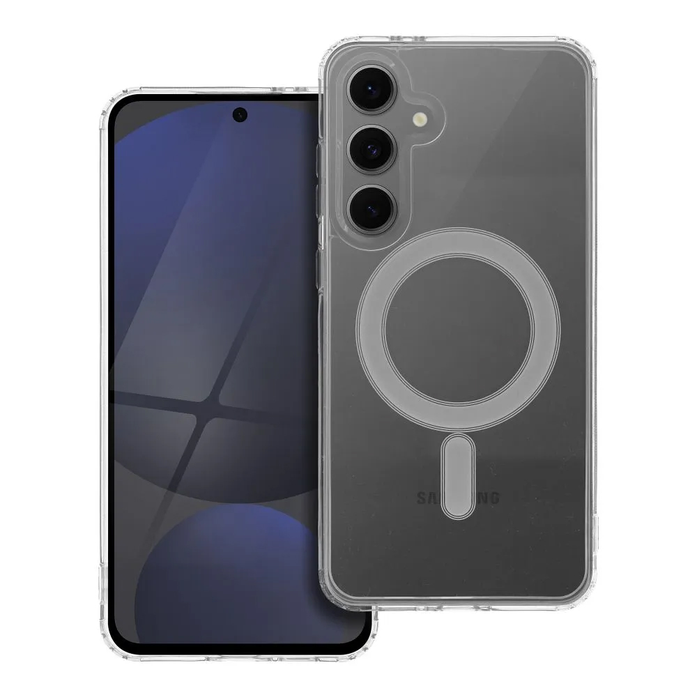 CLEAR MAG COVER TRASPARENTE PROTEZIONE FOTOCAMERA E BORDI CON MagSafe PER Samsung S24 FE