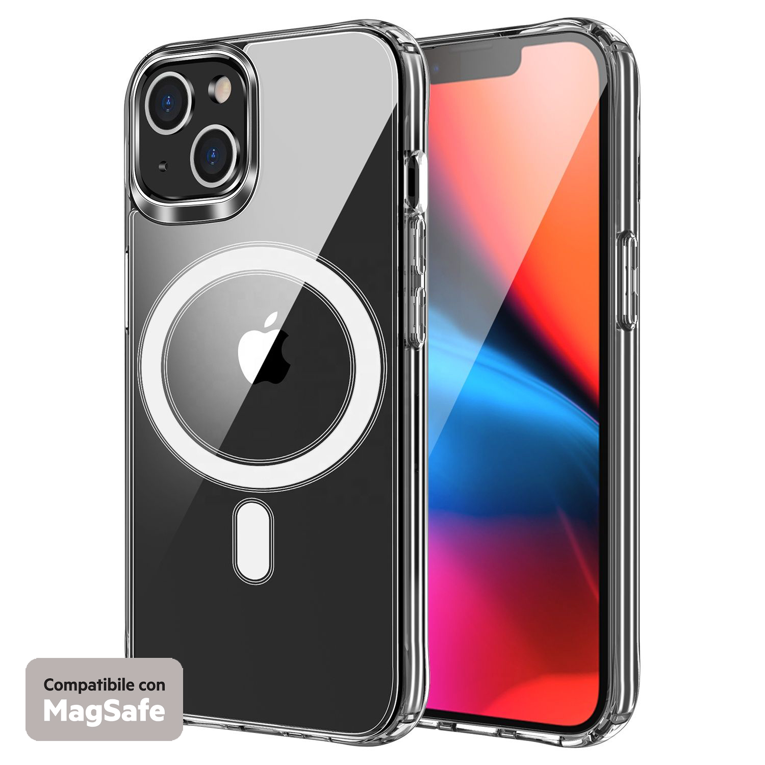 CLEAR MAG COVER TRASPARENTE PROTEZIONE FOTOCAMERA E BORDI PER iPhone 15 Pro