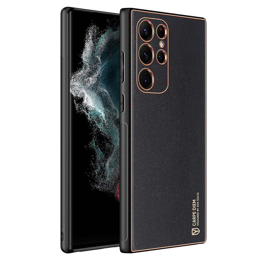 COVER IN PELLE PER Samsung Galaxy S24 Ultra 5G COLORE NERO