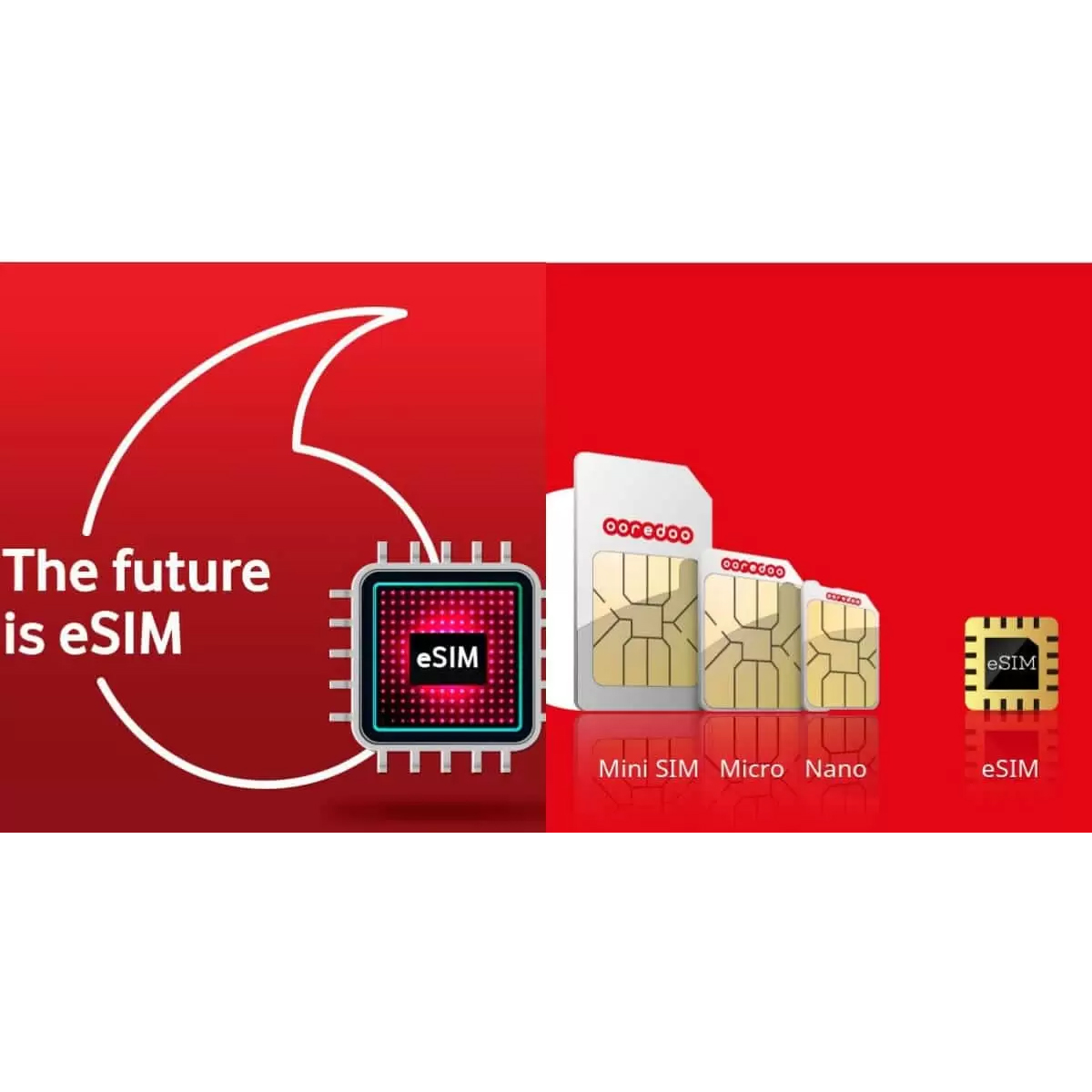 SCHEDA SIM CARD VODAFONE eSIM Voucher NEXT 128k