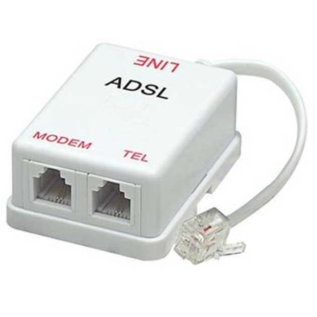 FILTRO ADSL VULTECH CON SPLITTER RJ-11 2 USCITE 6P-4C (SN20315)