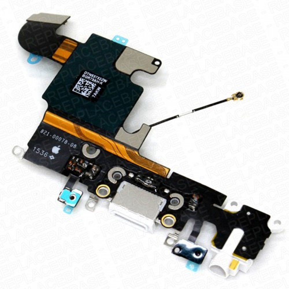 RICAMBIO FLAT CABLE APPLE PER IPHONE 6S CON CONNETTORE RICARICA E AURICOLARE ORIGINALE COLORE BIANCO