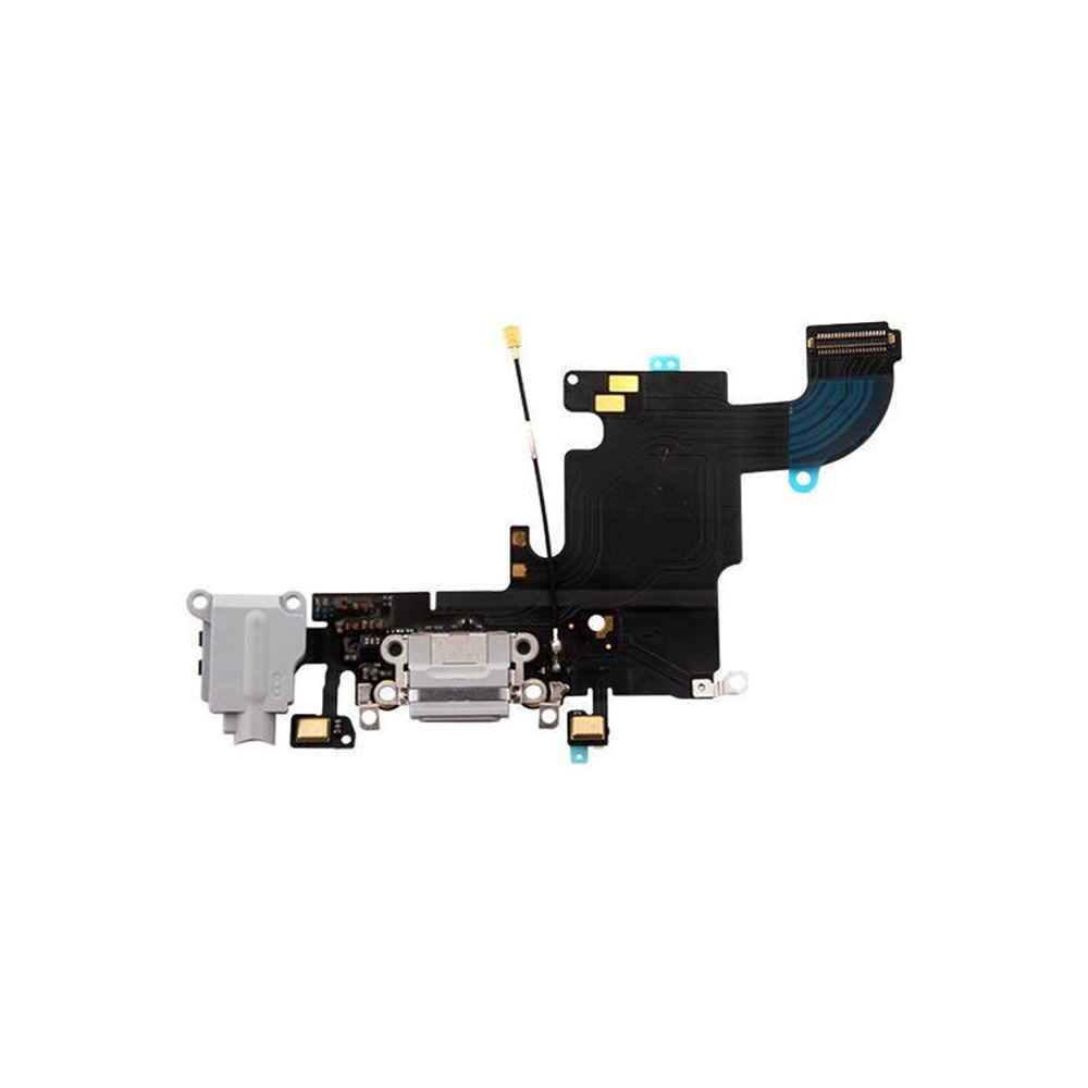 RICAMBIO FLAT CABLE APPLE PER IPHONE 6S CON CONNETTORE RICARICA E AURICOLARE ORIGINALE COLORE GRIGIO CHIARO