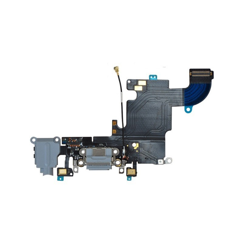 RICAMBIO FLAT CABLE APPLE PER IPHONE 6S CON CONNETTORE RICARICA E AURICOLARE ORIGINALE COLORE GRIGIO SCURO