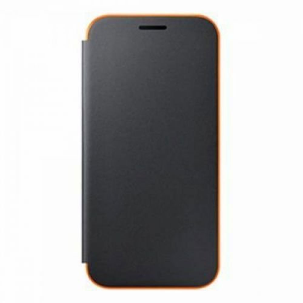 CUSTODIA SAMSUNG ORIGINALE NEON FLIP WALLET A PORTAFOGLIO GALAXY A5 2017 COLORE NERO