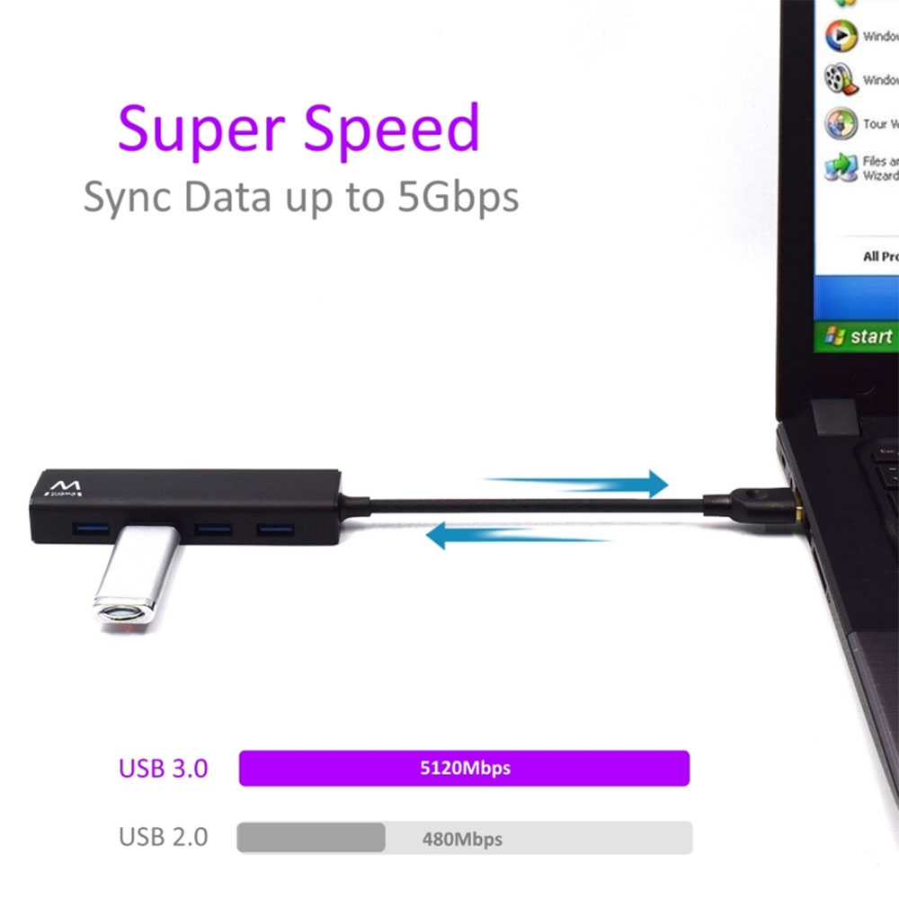 HUB MINI USB EWENT 4 PORTE USB 3.1 Gen1 (USB 3.0)