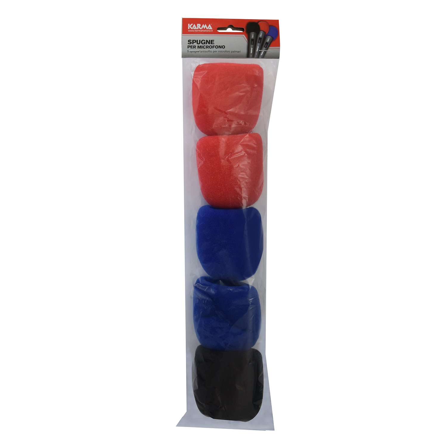 KARMA BOM 5 SPUGNE ANTISOFFIO PER MICROFONO CONF. 5PZ