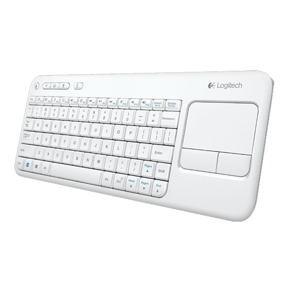 MINI TASTIERA CON TOUCHPAD LOGITECH TOUCH KEYBOARD K400 WIRELESS 2.4G ULTRA SLIM WHITE