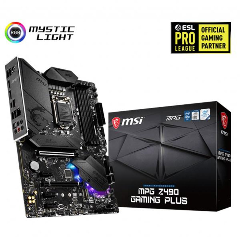 SCHEDA MADRE MSI INTEL MPG Z490 GAMING PLUS  DDR4 Core i3/i5/i7 10° GENERAZIONE 4xDDR4 2xPci-E 3.0 x16, 1 x HDMI,1 x DisplayPort, 6xSATA 6Gb/S, 2M.2, SK-1200