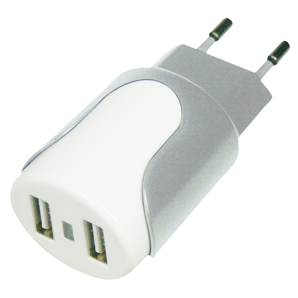 CARICATORE USB MEDIACOM M-USBCH2A3 UNIVERSALE DA CASA - 2 Connettori USB 5V 2.1A