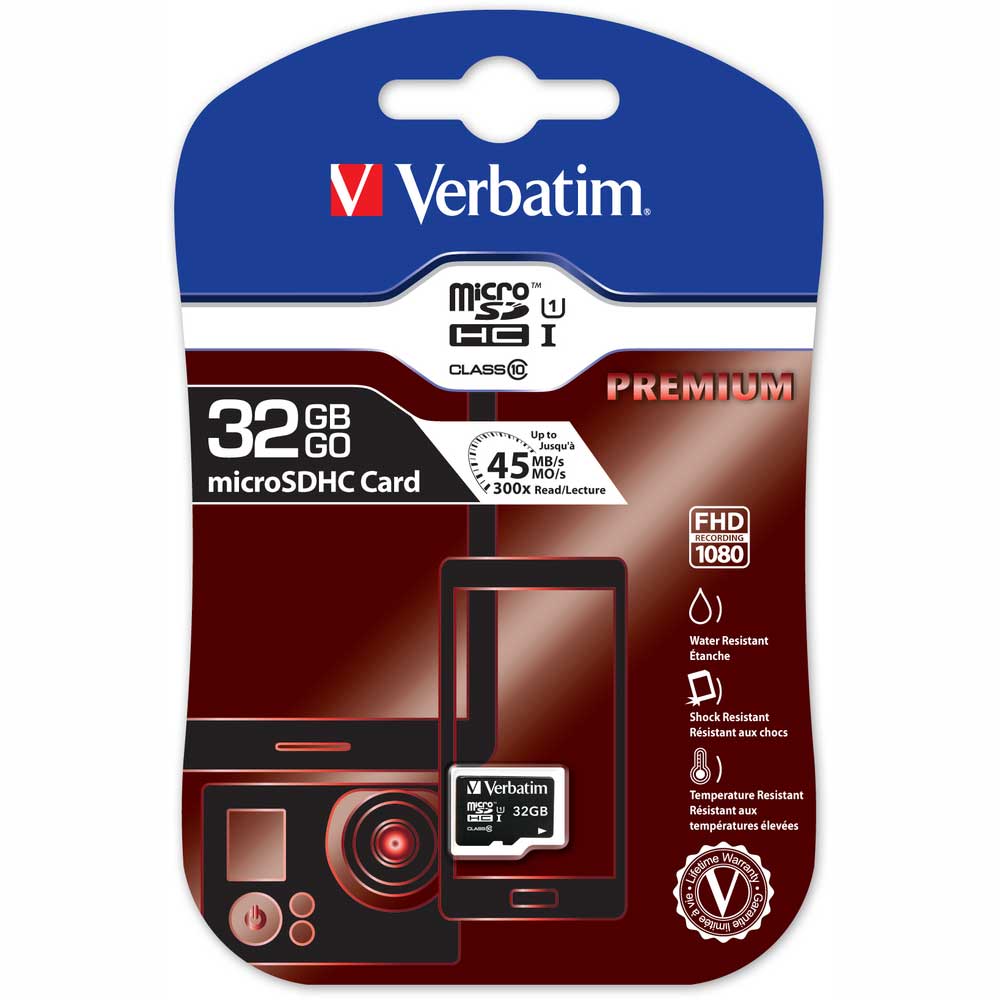 MEMORIA VERBATIM MICRO SD TRANSFLASH HC 32GB Classe 10 44013