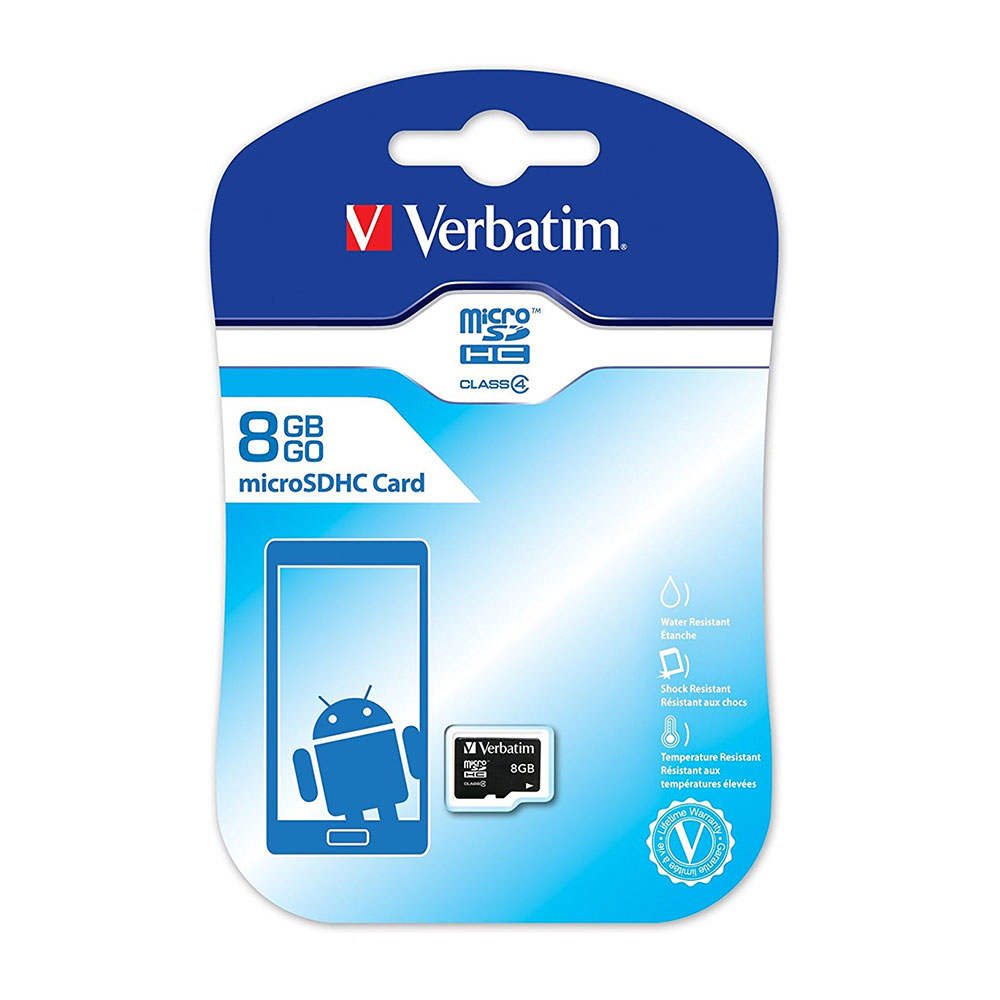 MEMORIA VERBATIM MICRO SD TRANSFLASH SDHC 8GB