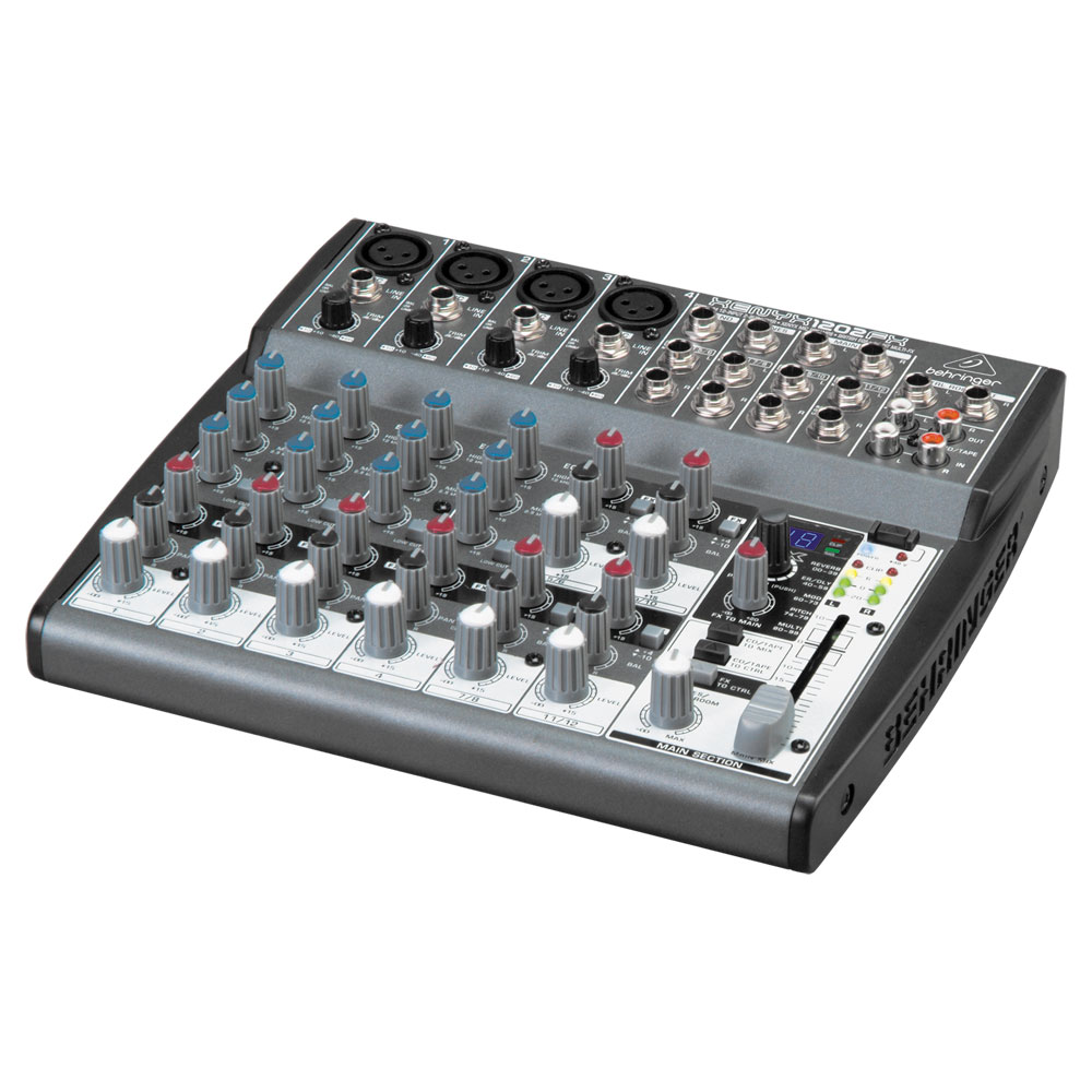 MIXER BEHRINGER XENYX 1202FX PASSIVO 8 CANALI 100 FX VOCE 24-Bit EQUALIZZATORE 3 BANDE BRITISH