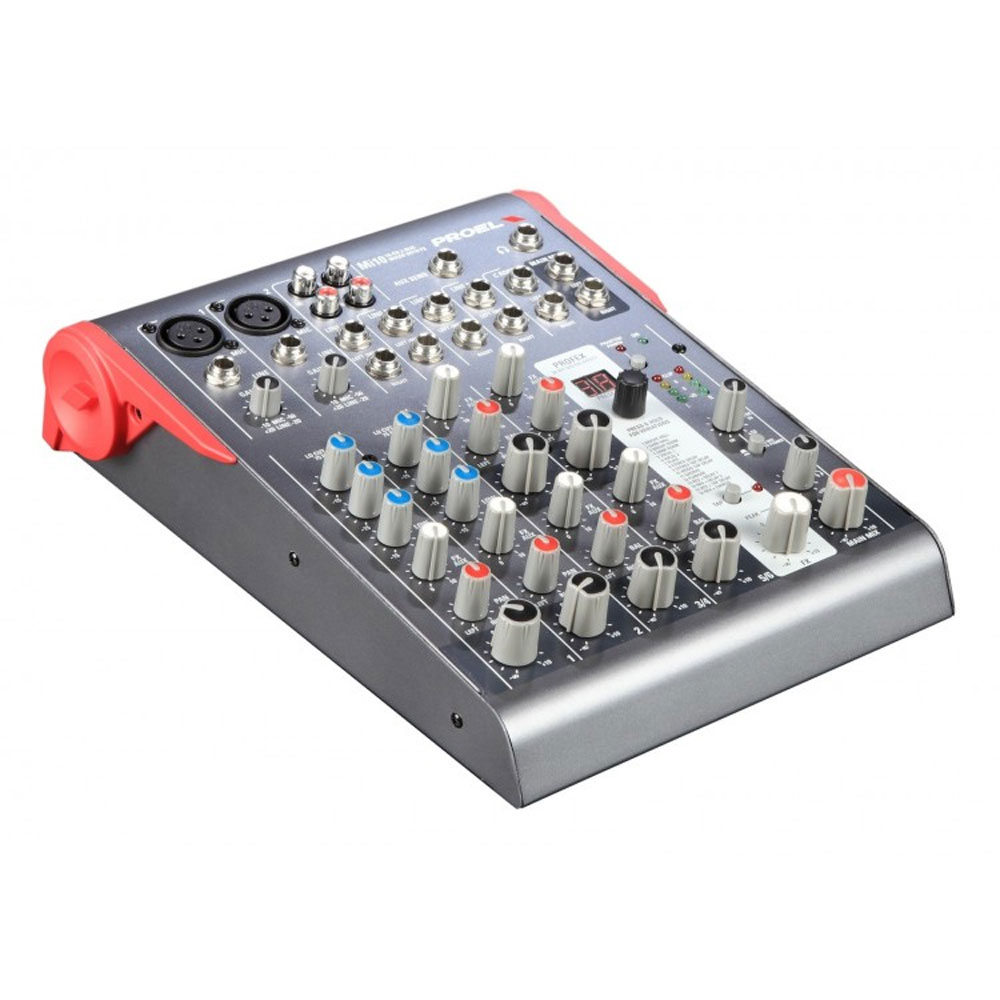 MIXER PROEL Mi10 PASSIVO 2 CANALI MIC/LINE EQ-3 BANDE + 4 CANALI STEREO/LINE CON EFFETTI DSP PROFEX a 24 bit ALIMENTAZIONE PHANTOM