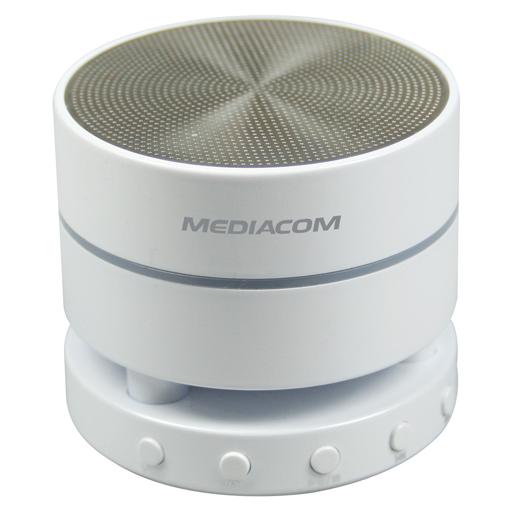 CASSE ACUSTICHE SmartSound MEDIACOM BLUETOOTH 3W RMS PER PC - NOTEBOOK - TABLET - SMARTPHONE CON BATTERIA Li-ion COLORE BIANCO M-EM903BTB
