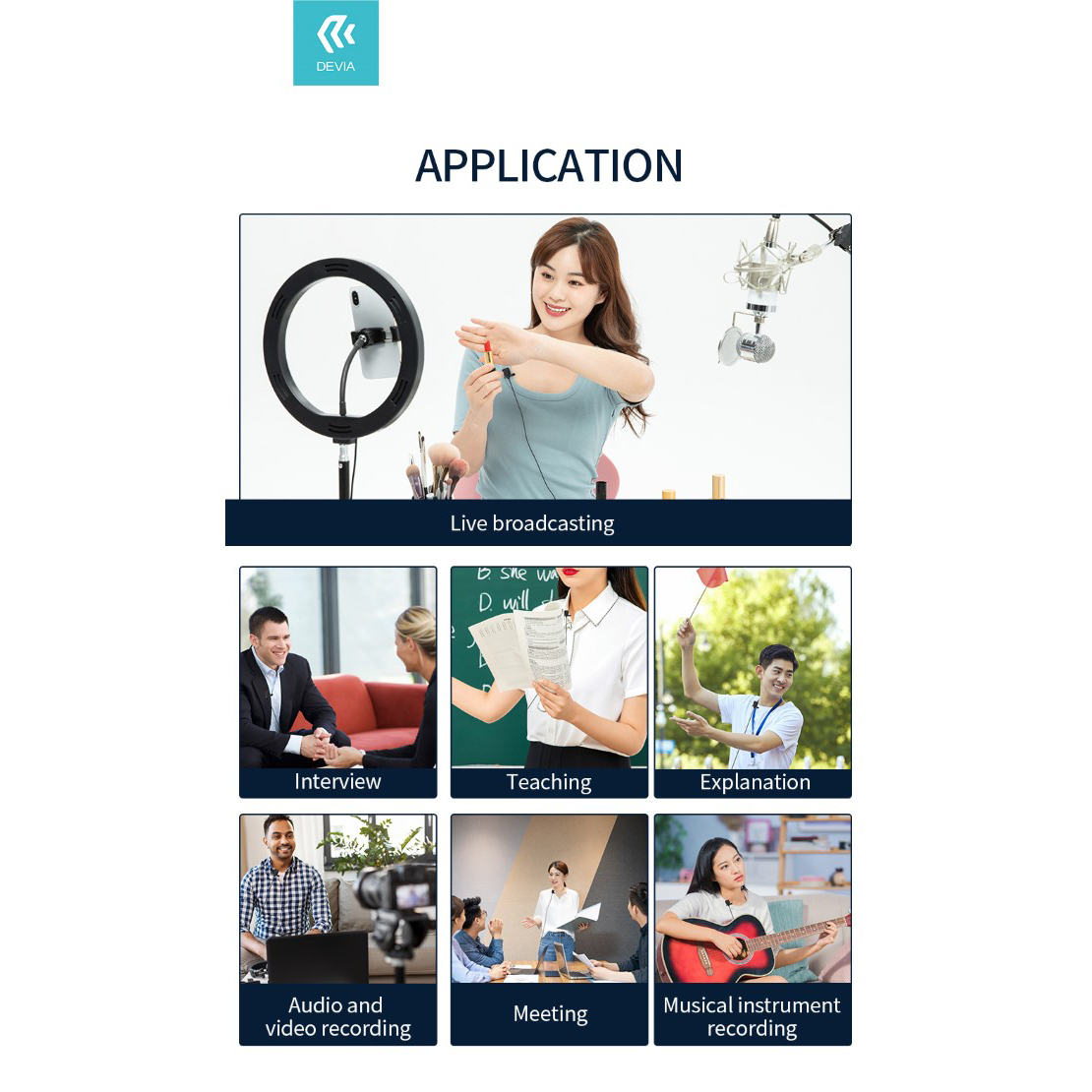 MICROFONO PER SAMRTPHONE A FILO CON CONNETTORE LIGHTNING APPLE