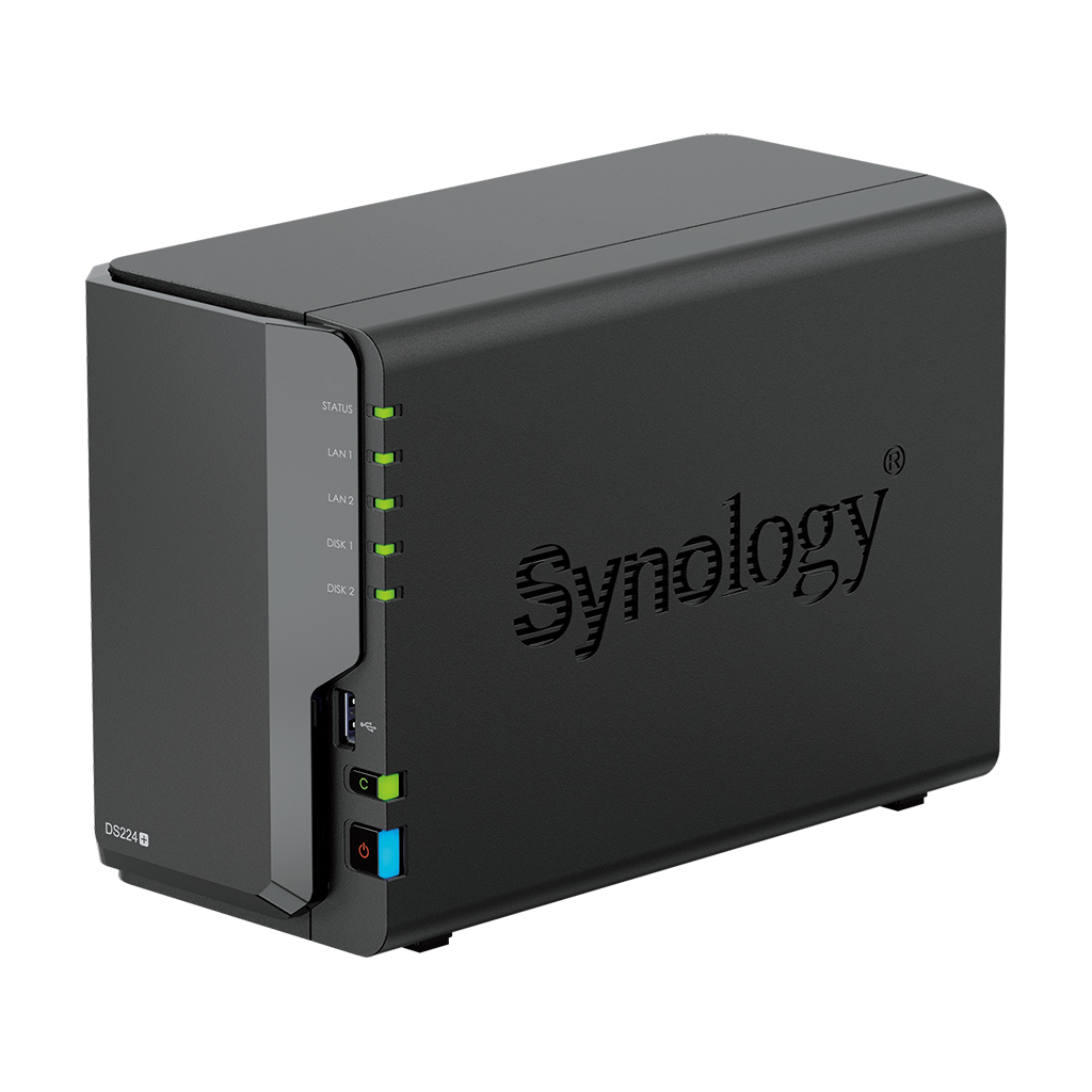 NAS RETE SYNOLOGY DiskStation DS224+ 2 SLOT PER HD 3.5" (HD NON INCLUSI) - 2x Ethernet Glan / 2x USB