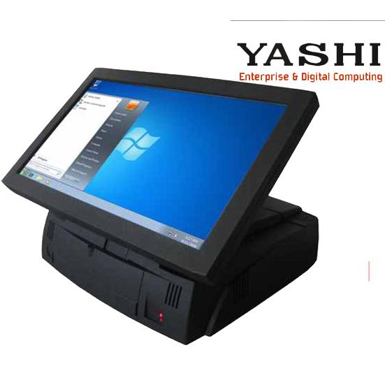 PC POS YASHI YT700 TOUCH SCREEN LCD 15.6" Intel Atom N230/2GB DDR2-800/FLASH 4GB(OPZIONE HHD 2.5")/VGA Intel X3150/3x RS232/LAN/4x USB 2.0/FREE DOS