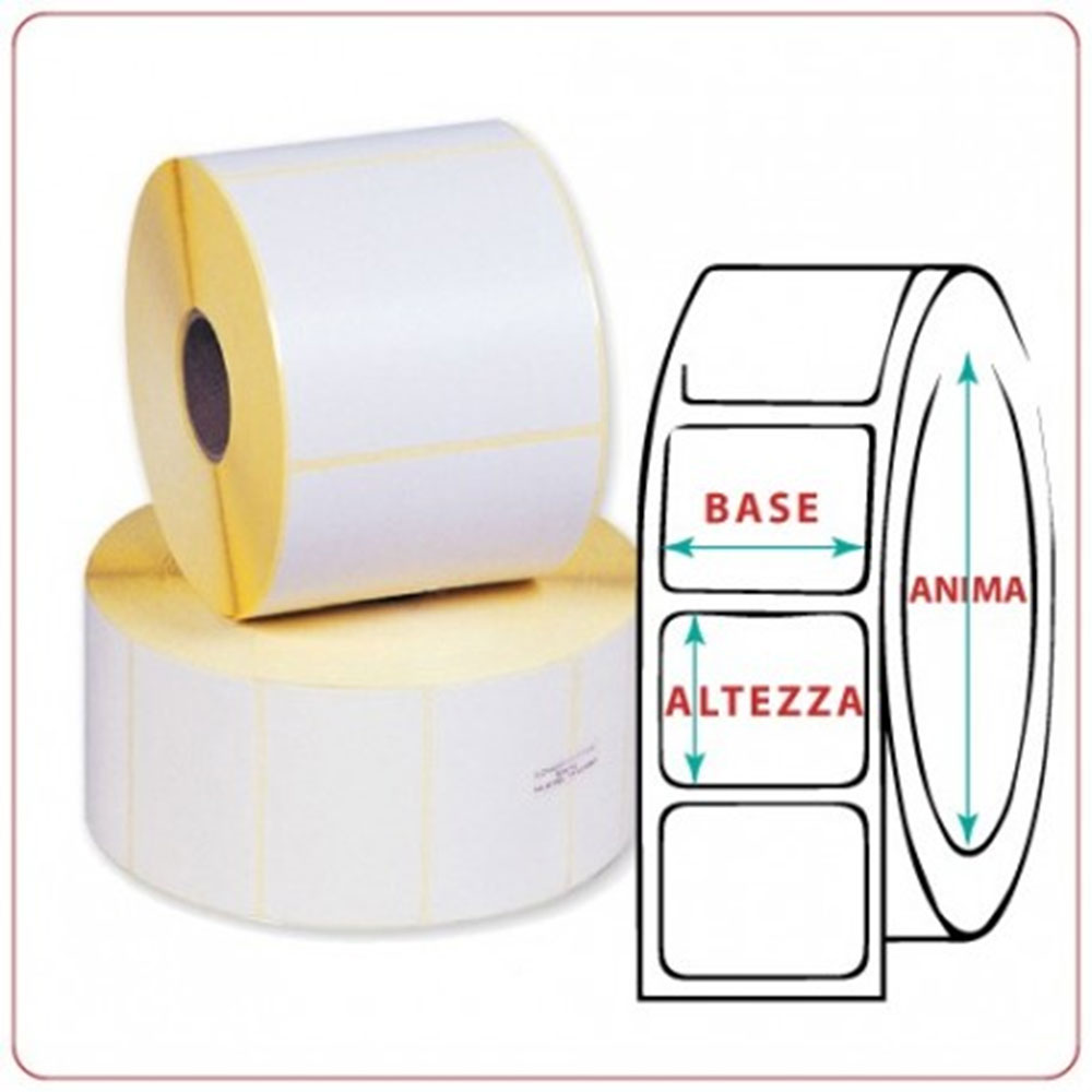 ROTOLO ETICHETTE ADESIVE MMS 50x50 ANIMA 25mm TERMICO DIRETTO ECO (600 ETICHETTE)